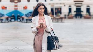 کیف مارک دار زنانه چرم