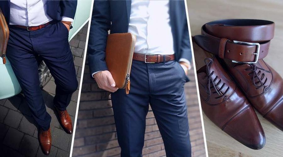 ست کردن کفش با کمربند برای آقایان