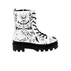 نیم بوت زنانه دندی مدل black & white کد dnd-lng04